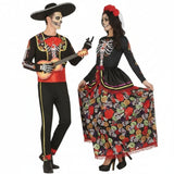 Fatos de casal Esqueleto Mariachi e Rainha Catrina