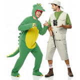 Fatos de casal Explorador e Crocodilo Selvagem