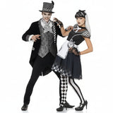 Fatos de casal Chapeleiro Louco e Alice Góticos