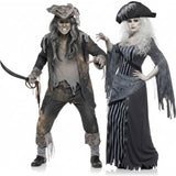 Fatos de casal Piratas navio fantasma
