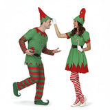 Fatos de casal Elfos de Pai Natal