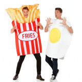 Fatos de casal Ovo frito e batatas fritas