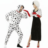 Fatos de casal Cruella de Vil e cão dálmata