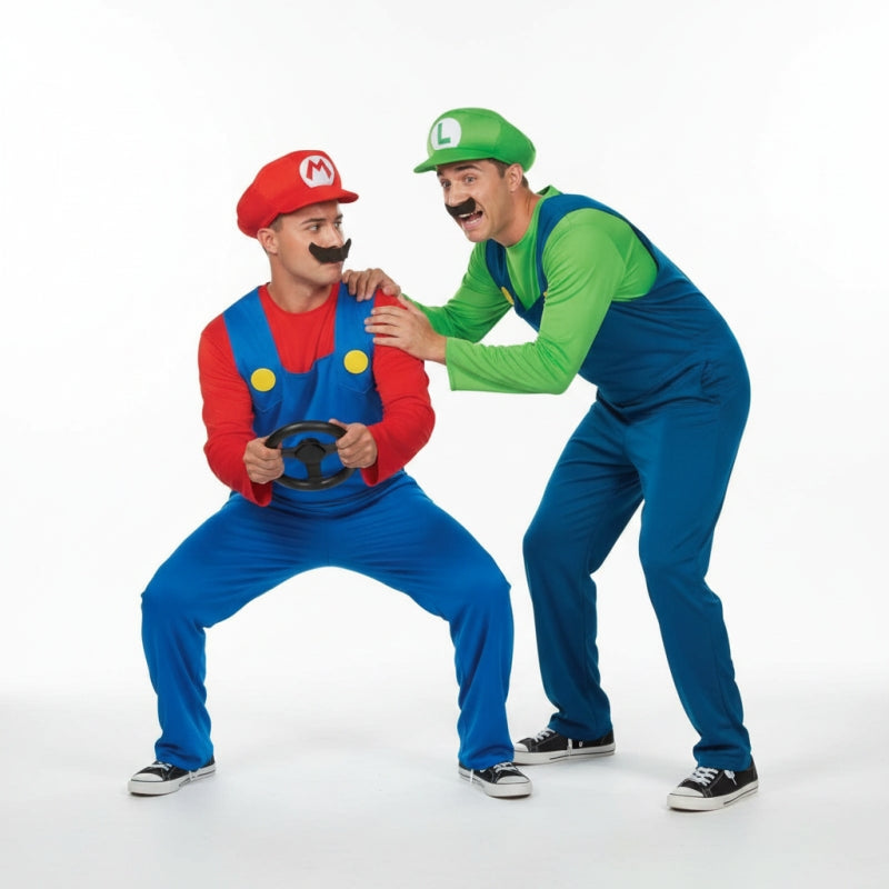 Fatos de casal Mario Bros e Luigi da Nintendo