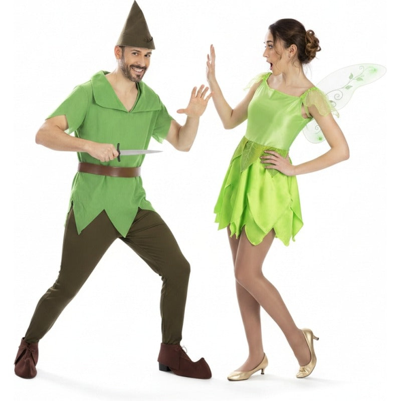 Fatos de casal Peter Pan e a Fada Verde