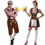 Fatos de casal Tiroleses Oktoberfest castanhos em Oktoberfest