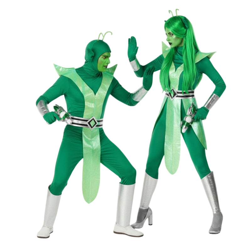 Fatos de casal Extraterrestres verdes