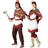 Fatos de casal Índios de nuvens brancas
