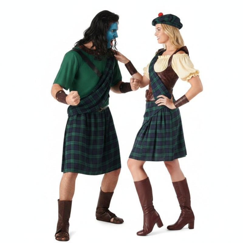 Fatos de casal Ecoceses verdes Braveheart