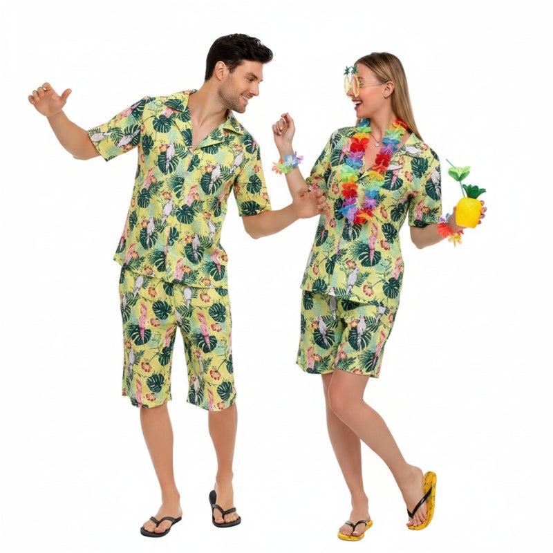 Fatos de casal Havaianos tropicais