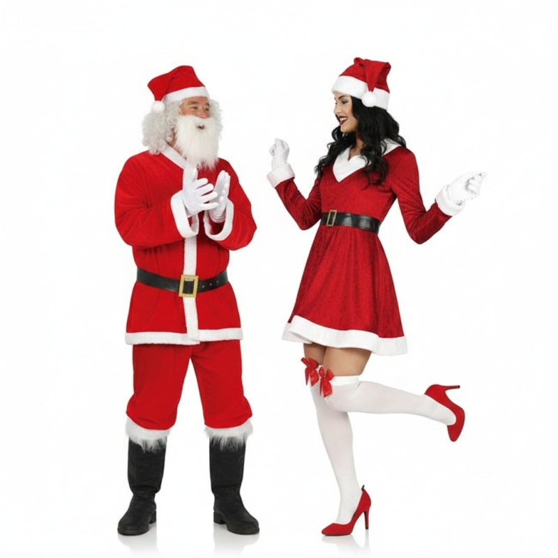 Fatos de casal Papai e Mamãe Noel