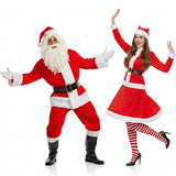 Fatos de casal Papai Noel Vermelhos