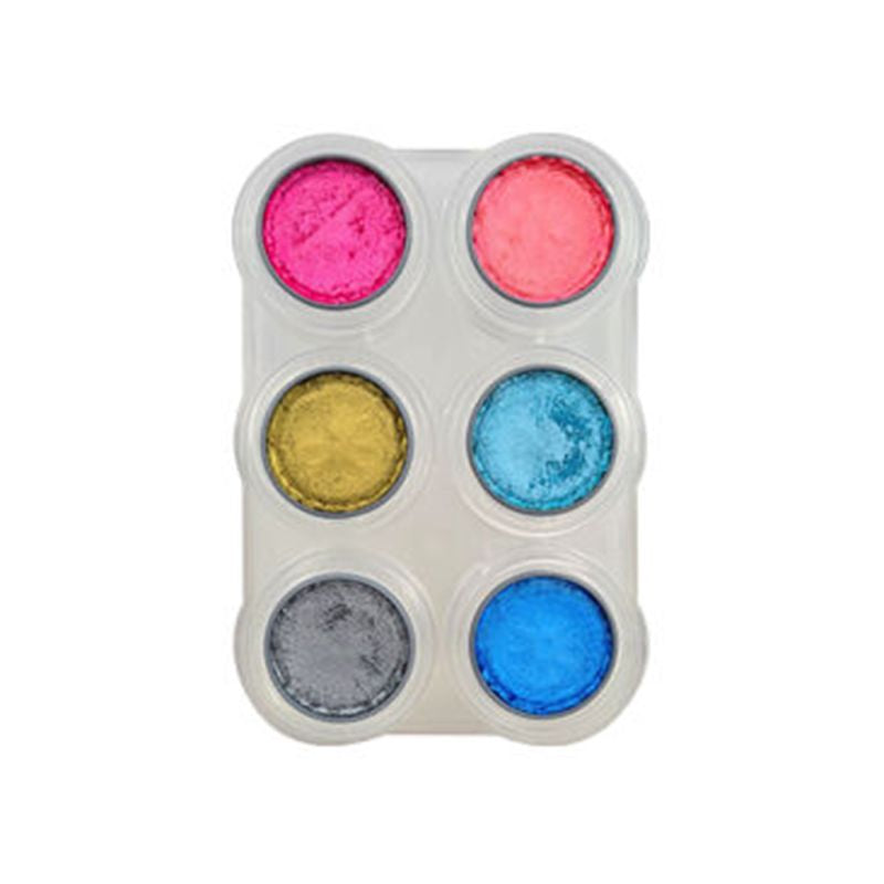 Paleta Water Make-up Pearl Grimas 6 x 2,5 ml - Colores Perlados
