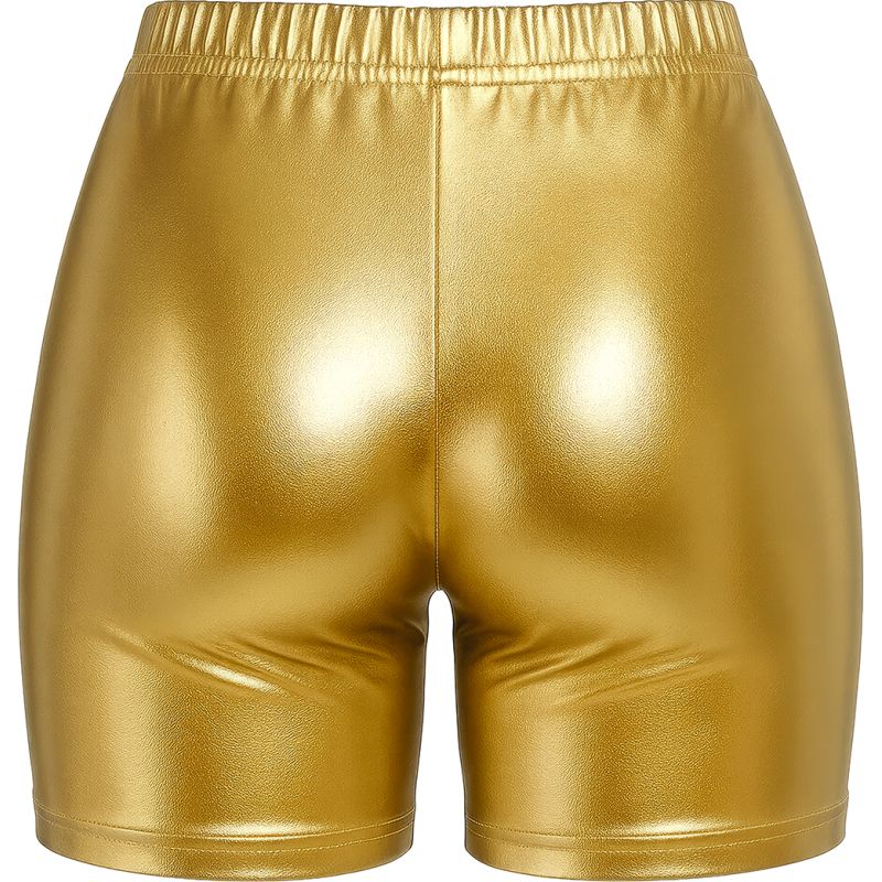 Pantalón Corto de disfraz Oro Metalizado para mujer Detalle Bis