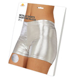 Pantalón Corto de disfraz Plata Metalizado para mujer Packaging