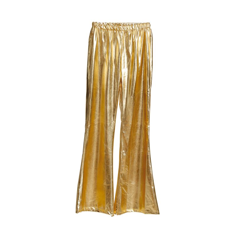 Pantalón de disfraz Acampanado Oro para mujer Bis