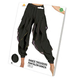 Pantalón de disfraz Danza Del Vientre Negro Deluxe para mujer Packaging