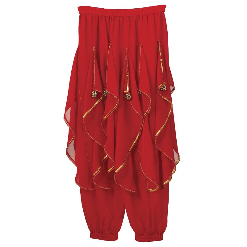 Pantalón de disfraz Danza Del Vientre Rojo Deluxe para mujer Bis