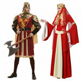 Fatos de casal Cavaleiro das cruzadas e Dama Medieval
