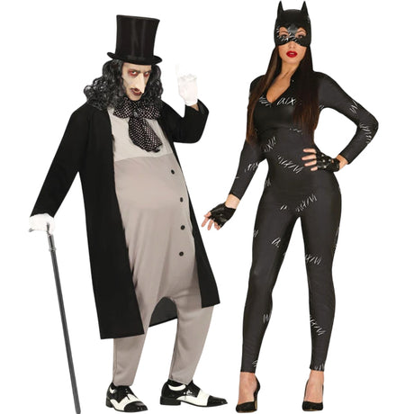 Pareja de El Pingüino Villano y Catwoman