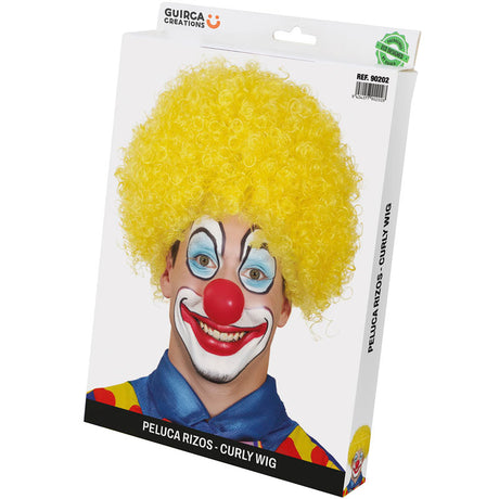Peluca de Payaso amarilla packaging