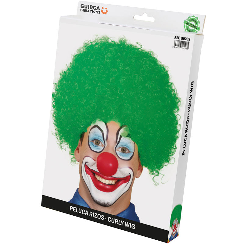 Peluca de Payaso verde packaging