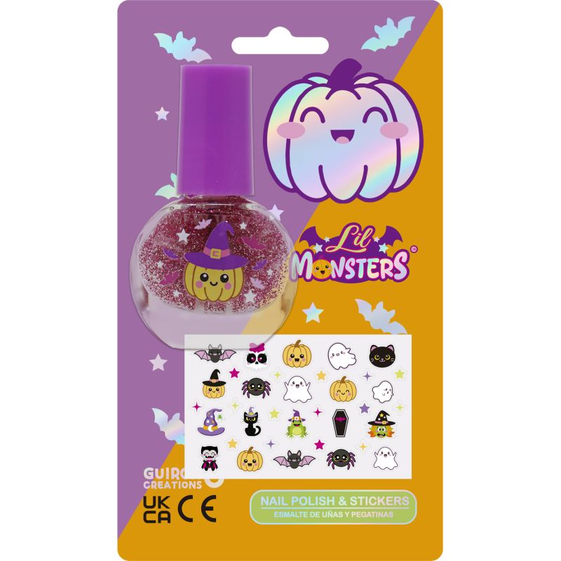 Pintauñas Infantil con pegatinas Lil Monsters Packaging