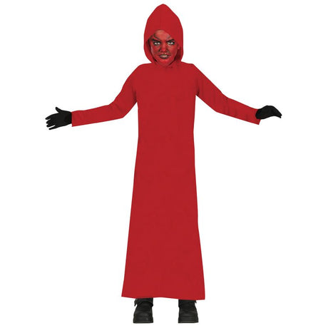 Túnica Con Capucha roja para niño