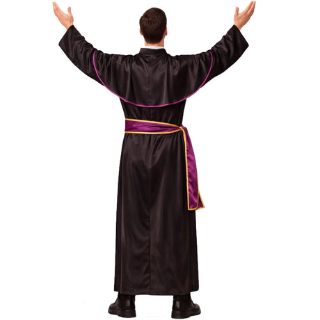 Disfraz de Cura Monseñor para hombre espalda