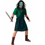 Disfraz de Escocés Braveheart verde para hombre Bis