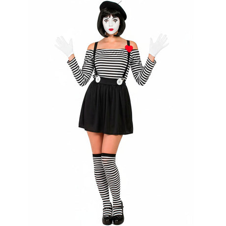 Disfraz de Mimo Clown para mujer Bis