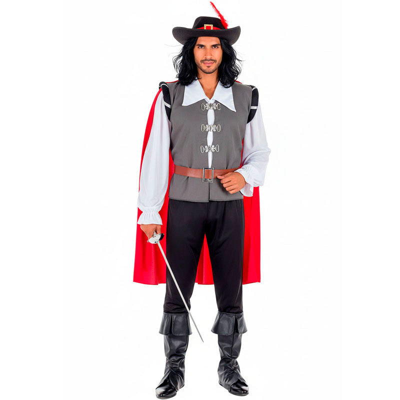 Disfraz de Mosquetero con capa para hombre Bis