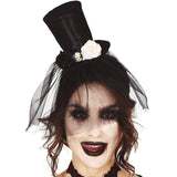 Mini Chistera Halloween con velo