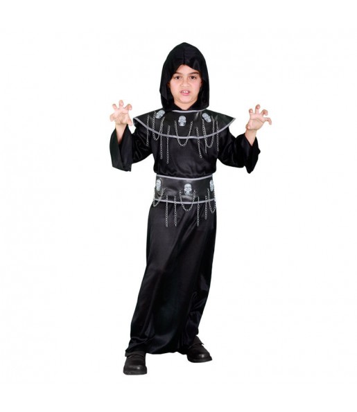 Disfarce Halloween Cavaleiro da morte para meninos para uma festa do terror