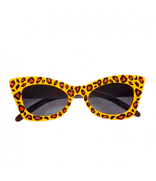 Os óculos mais engraçados Rockabilly Leopard para festas de fantasia