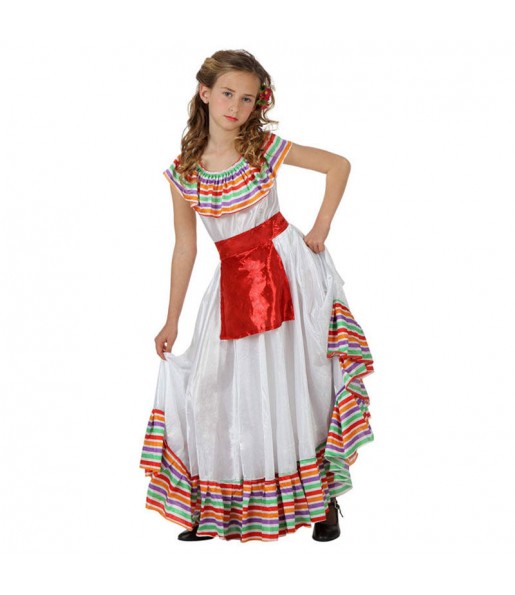 Disfarce Mexicana Multicolor menina para que eles sejam com quem sempre sonharam