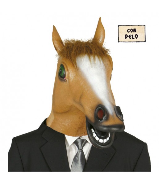 Máscara cavalo para completar o seu fato Halloween e Carnaval