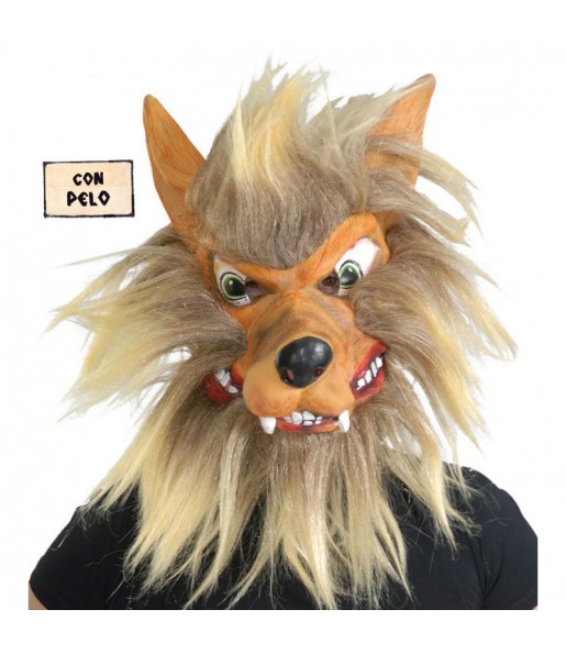 Máscara lobo para completar o seu fato Halloween e Carnaval