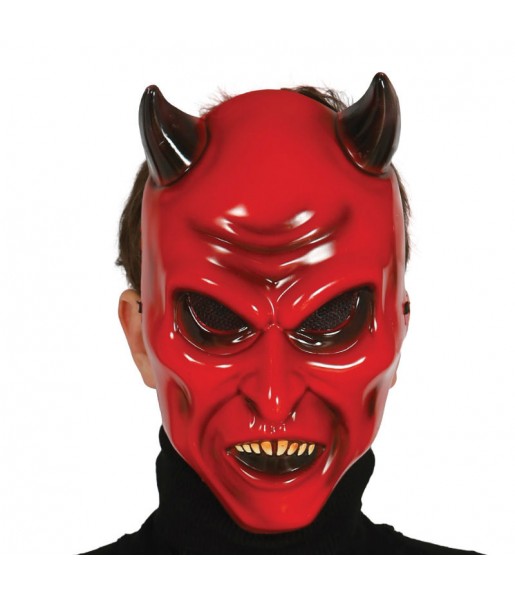 Máscara diabo para completar o seu fato Halloween e Carnaval