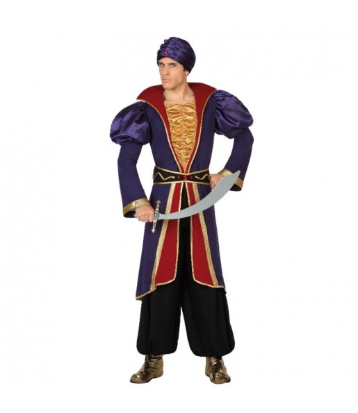 Disfarce Príncipe Árabe Jafar adulto divertidíssimo para qualquer ocasião