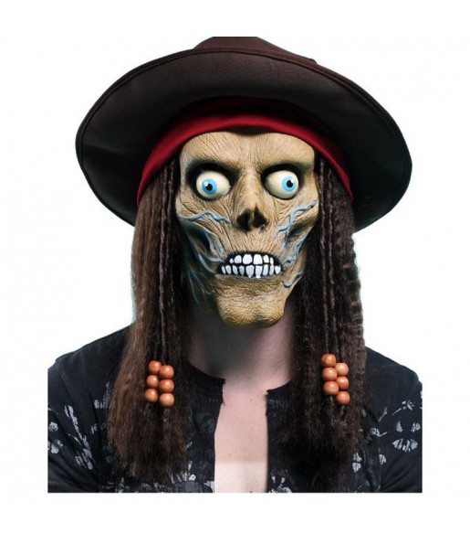 Máscara caveira pirata para completar o seu fato Halloween e Carnaval
