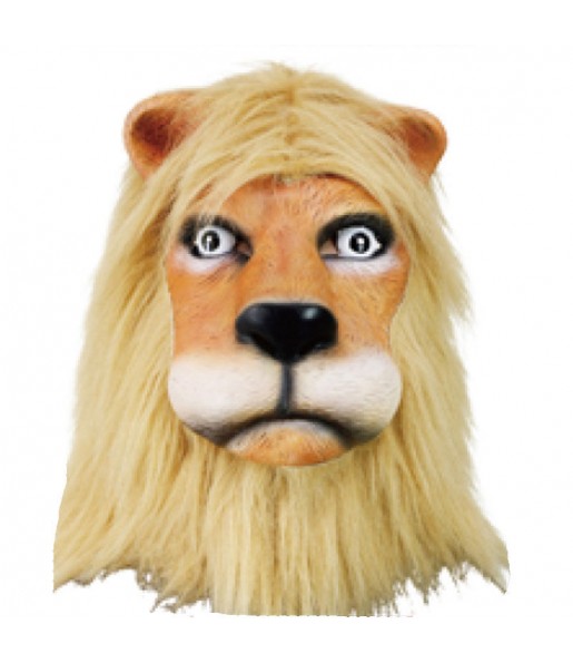 Máscara leão com pêlo para completar o seu fato Halloween e Carnaval