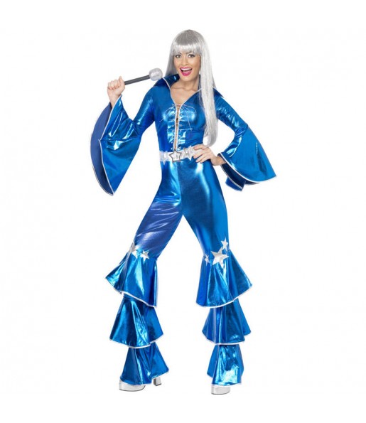 Disfarce original Disco Dancing Azul mulher ao melhor preço