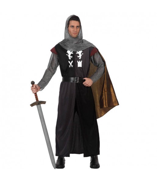 Disfarce Cavaleiro Medieval com manto adulto divertidíssimo para qualquer ocasião