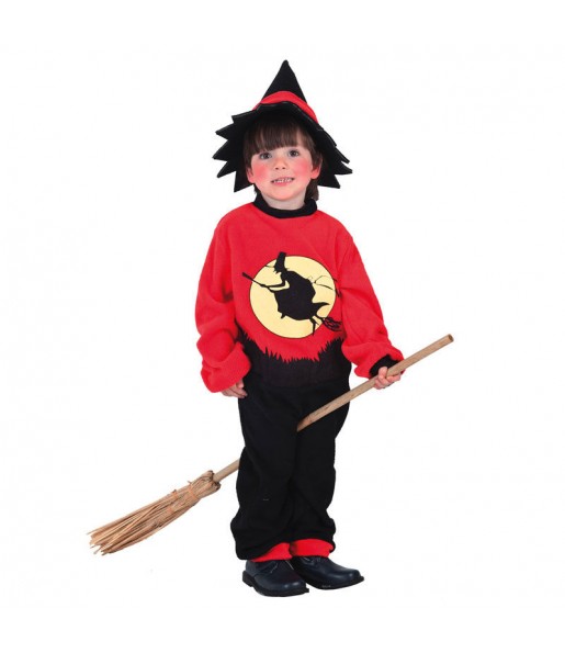 Disfarce Halloween Bruxo meninos para uma festa do terror 