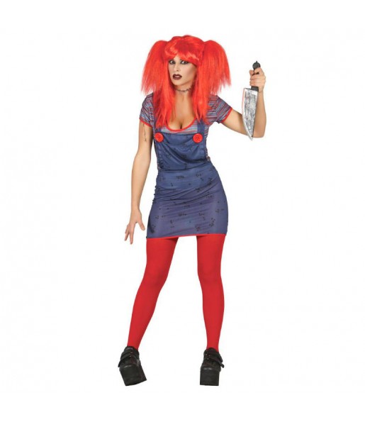 Fato de Noiva Chucky mulher para a noite de Halloween