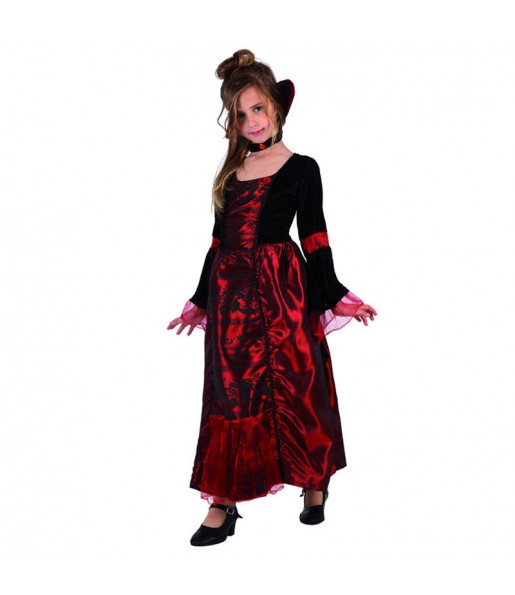 Disfarce Halloween Vampiresa gótica deluxe meninas para uma festa Halloween