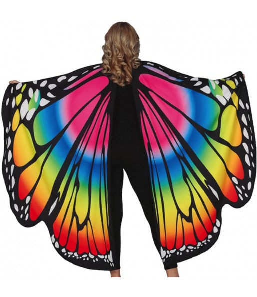 Asas multicoloridas de borboleta gigantes