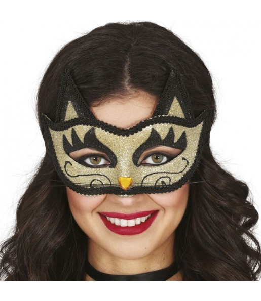 Máscara Glamour Kitten para completar o seu disfarce
