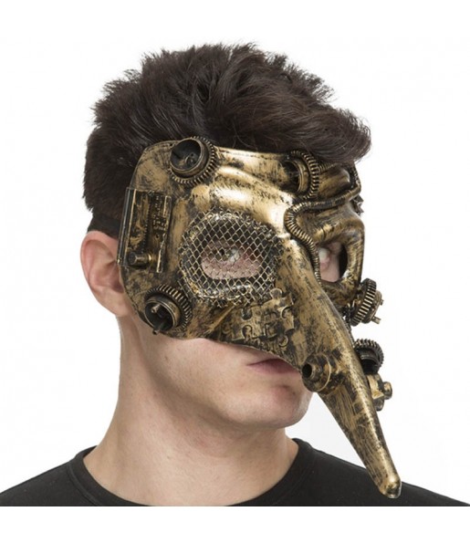 Máscara steampunk para completar o seu fato Halloween e Carnaval